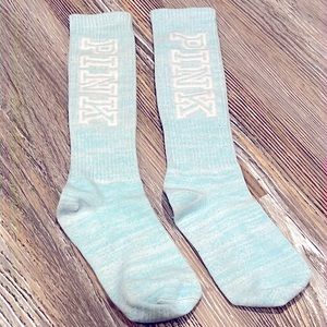 Pink Victoria’s Secret socks